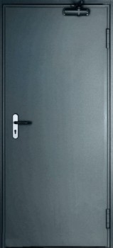 Однопольная входная дверь с простым окрасом с двух сторон OP-1508